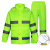 承豆 反光雨衣套装 交通警示执勤环卫成人 蓝格绿套装+双帽檐 170 
