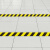 定制定制黑黄警示线斜纹面区域划分胶带医院工厂车间灰胶地贴 黄色一卷5米 15x30m