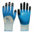 N53劳保工作防护手套止滑耐磨防油防水涂胶挂胶浸胶 蓝色 12双蓝星宇加强指 L