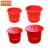 京洲实邦 塑料桶红色手提洗车水桶加厚带盖通用提桶储水清洁大桶 10L有盖款