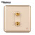 西屋（Westinghouse） 开关插座面板 维悠系列麦浪金色 网络墙壁暗装86型 两孔音响插座