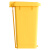 罗德力 加厚脚踏式翻盖垃圾桶 商用带盖垃圾收纳桶医疗废弃物回收垃圾桶 30L 黄色