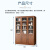 奈高（NAIGAO）中式书柜落地带玻璃书柜组合实木书柜组合中式书柜3门