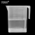 安赛瑞 方形刻度量杯（5个装）实验室带柄烧杯方型量杯透明液体量杯 1500ml 600706