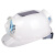 夏季太阳能带风扇安全帽工地多功能电风扇充电空调防晒帽子头盔男 白色(MA款)6000毫安