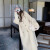 伦希彤 米白色双面羊绒大衣女2022冬季新款韩版高级感温柔风中长款外套 樱花粉 S（建议110斤内）