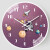 Tazxin静音挂钟表太空儿童房免打孔卡通时钟挂墙上家用个性创意时尚钟表 太空07 20cm