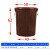 户外垃圾桶大号带盖圆形棕色咖啡色湿垃圾上海分类有盖物业厨房 100K咖啡色【无盖】