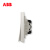 ABB开关面板轩致框雅典白色系列一位多控一开三控中途开关AF119