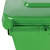 震迪 塑料垃圾桶 240L分类款（厨余垃圾）中间脚踩绿色塑料垃圾分类垃圾桶大型带轮可定制 KT548景区环卫