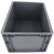 海斯迪克 EU箱塑料周转箱 加厚物流整理汽配零件箱 灰色无盖400*300*230