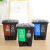 康迪普 40升分类垃圾桶办公室学校厨房环卫干湿分离双桶双胞胎垃圾桶 绿+灰色 30升