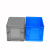 400-280箱加高300物流箱中号可插卡片塑料箱物料周转箱带盖储物箱 蓝色箱子 40*30*28 cm