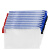 信发 TRNFA TN-2004-A5（蓝色） 10个装A5透明网格防水拉链文件袋 PVC加厚旅行收纳袋办公文具用品资料袋
