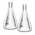 鹿色 玻璃三角烧瓶烧杯化学实验器材锥形瓶带塞50/150/250/500/1000ml 环球直口三角瓶200ml含塞
