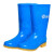 盾守 106女士双色中筒雨鞋 水鞋户外耐磨胶鞋防滑雨靴 天蓝色 39码