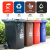 户外垃圾桶大号上海加厚分类环卫挂车大型棕色黑色干湿带盖分离箱 120L：红色 有害垃圾