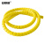 安赛瑞 束线管 电线整理收纳管 束线管电线装饰螺旋保护套 8mm黄色 2米 5C00225