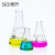 SiQi锥形瓶三角烧瓶带刻度透明玻璃试剂瓶高硼硅耐高温实验瓶多规格可选Conical Flask 锥形瓶5000ml