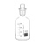 溶解氧瓶B0D玻璃透明瓶采样污水瓶带水封单盖双盖水质棕色125ml/2 双层带盖污水瓶250ml()