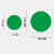 谋福 彩色圆形定位贴纸 防水可移胶PVC分类圆点贴( 绿色20张装)