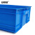 安赛瑞 分格周转箱 收纳盒仓储库房五金分类盒元件盒分隔塑料盒子 长4格 355×200×87mm 蓝色 23859