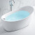 浪鲸（SSWW）卫浴浴缸 亚克力大容量独立式躺泡浴缸 浴室简约风 1.6m【空缸】