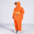 ERIKOLE环卫工人雨衣雨裤套装防水反光保洁园林分体防风户外男女加厚骑行 橘色(单层) XL
