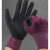 登升 L389 浸胶涂胶涂掌 皱纹乳胶手套 耐磨防滑透气防护手套 紫红色 均码 12副/包