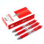 宝克A35按动中性笔 办公按压式中性笔 商务签字笔 顺滑学生水笔芯 办公用品文具 0.7mm红色 D35(6支) 体验装