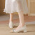 奢迪卡（SHEDIKA）奢侈女鞋品牌高跟鞋女新款法式温柔仙女风通勤粗跟单鞋520礼物 杏色 35 精美礼盒