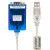定制宇泰usb转rs485/422串口线双向转换USB转485串口转换器ut议价 蓝色 1.5m
