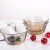 日本进口品质餐具套装双耳玻璃碗茶色碗碟水果沙拉碗家用耐高温汤 钢化款2琥珀面碗可微波
