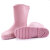 冰禹 雨鞋 女款中筒雨靴 轻便防水防滑成人胶鞋 粉红色 40码 BYC-320
