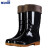 BGH-15劳保雨靴PVC防滑防水防刺靴子 中筒黑色-牛筋底-加绒42