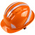 小象优服101038安全帽头盔 ABS高强度防砸工地帽工程防护头盔橙色反光款*10顶【企业定制】