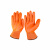 劳保佳 pvc挂胶手套 全浸耐油耐磨工业防护手套 pvc挂胶劳保手套 橘色 12双装