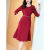 珍韵缘春季气质红色礼服连衣裙女七分袖2023款高级感小众收臀鱼尾裙 红色 XL(建议120-135斤)