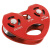 美博（MABOO）心形滑轮 应急救援高空作业双轴钢缆溜索滑轮坚固耐磨 红色