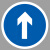 谋福（CNMF）交通标志指示牌 停车场标识牌可定制【直行-贴高亮反光膜UV（加铝槽和抱箍）】