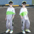 其其佳儿（QIQIJIER）童装男童套装2024新款夏季薄款儿童短袖长裤洋气运动两件套中大童 墨绿色 120