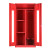 蓝炎 应急物资柜 置放柜3C认证钢化玻璃 红色单门 800X500X260MM