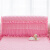 悠客家全包蕾丝床头罩布艺防尘罩皮床不规则软包欧式床头套床头柜罩韩版 粉色 1.5米