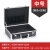 手提式铝合金工具箱带锁保险箱子文件箱仪器设备箱多功能安全定制 中号黑色42*30*15cm