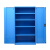 多功能重型车间工具车铁皮储物柜加厚双开门汽修配件存放柜 蓝灰套色  对开门 内4块层板