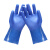 浸塑防水手套橡胶杀鱼防滑耐磨防油酸碱加厚干活胶皮工作防护手套 蓝色磨砂手套（1双） 均码
