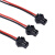 SM2.54mm2P黑色插头空中对插接头端子线插针连接线对接公母头线束 公母一对 都10CM100对 SM2P 22号线