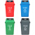 威陆 塑料垃圾桶摇盖60L有盖分类垃圾桶【新国标 红色（有害）60L】