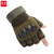 谋福（CNMF）半指手套 户外登山 运动骑行 训练防护战术手套(深绿 L)