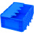 墨申物流箱塑料长方形带盖周转箱加厚工业蓝色收纳箱龟缸胶箱整理箱子定制 外尺寸：400*300*147 灰色（无盖）